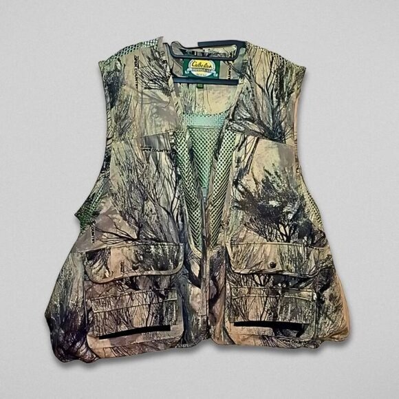 Cabela’s Hunting Vest Open Country Seclusion 3D Camouflage Print Green Men’s XL - Picture 4 of 12